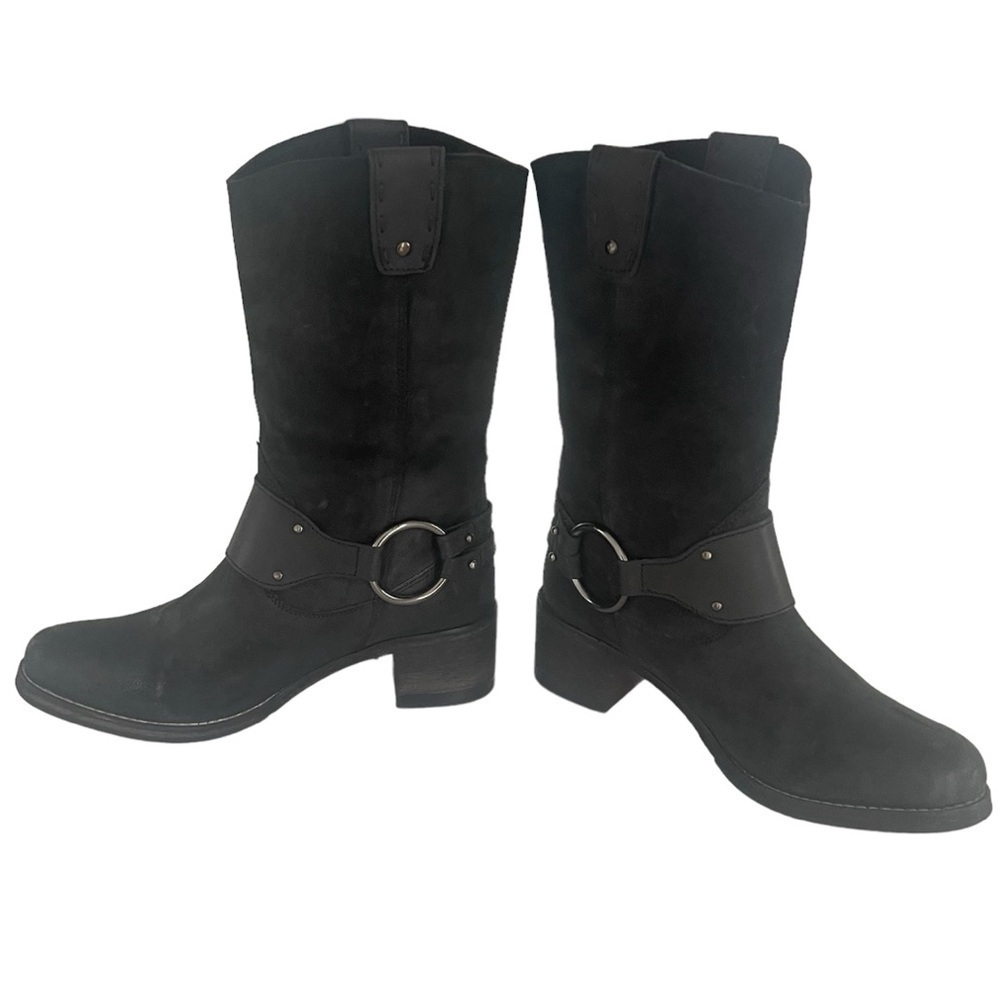 Black Johnston & Murphy Women’s Moto Boots
